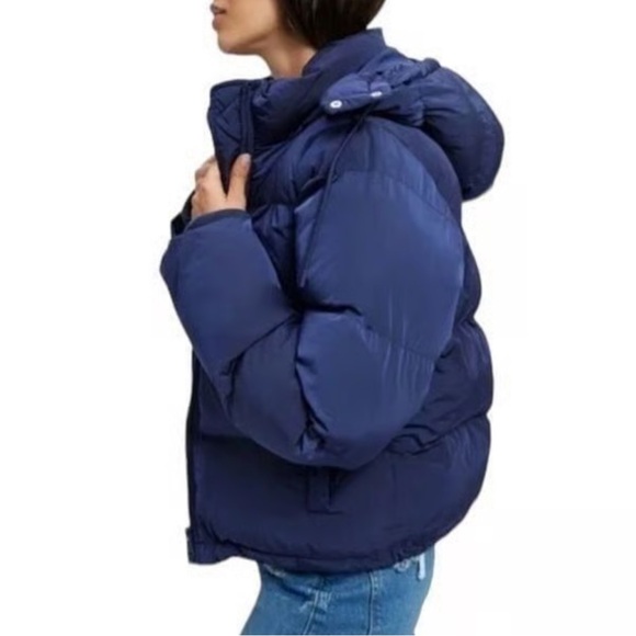 Good American Dark Blue Puffer Jacket - Picture 3 of 11